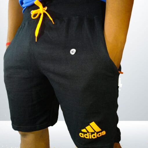 ADIDAS BLACK LARGE SIZES SHORTS FOR MEN