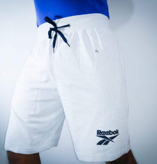 REBOOK WHITE LARGE SIZES SHORTS FOR MEN