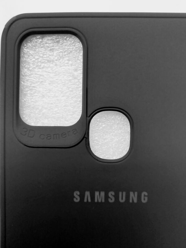 Samsung Galaxy A21s Leather Cover Diamond Black Colour - Diamond Black leather Cover