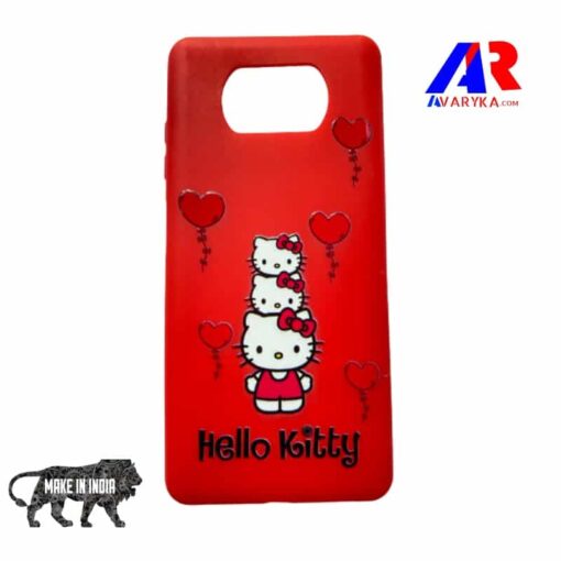 Poco X3 Back Cover - Buy Poco X3 Cover and Cases Online India - Premium High Quality Back Cover - Hello Kitty Back Cover