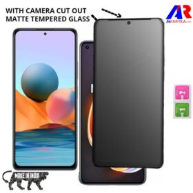 Redmi Note 10 Pro Matte Tempered Glass Screen Protector with Camera Cut Out (Gaming Edition) || Premium high quality Matte Tempered Glass for Redmi Note 10 Pro Gaming Edition