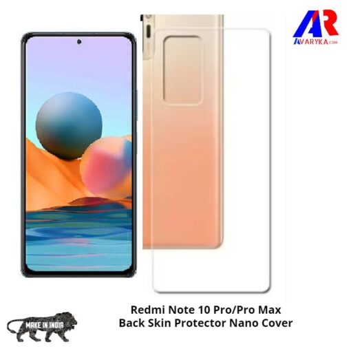 Redmi Note 10 Pro/ Note 10 Pro Max Back Skin Nano Cover Wraps & Covers- Premium Back Skin Nano Cover Make in India