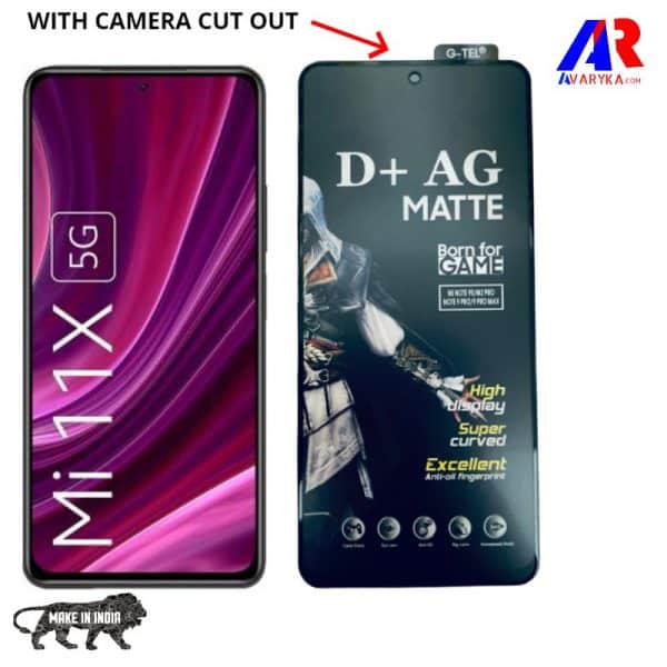 D+ AG Matte Tempered Glass for Xiaomi Mi 11X, Xiaomi Mi 11X Pro || Premium high quality D+ AG Matte Gaming Tempered Glass Edge to Edge Screen Guard Protector D+ AG Matte for Xiaomi Mi 11X, Xiaomi Mi 11X Pro ( BORN FOR GAMER)