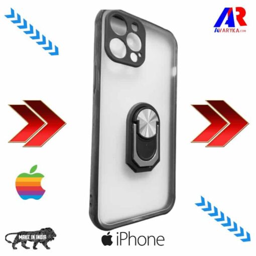 iPhone 12 Pro Back Cover With Camera Bump Protector (Black Color) | iPhone 12 pro Smoke back cover