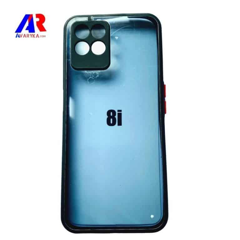 Realme 8i Back Cover Black Colour Smoke Transparent Back Cover